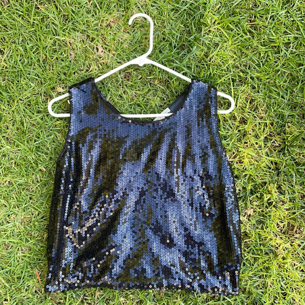 Sequin Backless Top